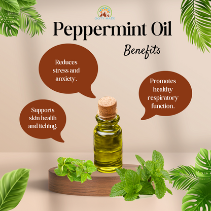 Peppermint Essential Oil for Hair growth, Digestion, and Pain relief