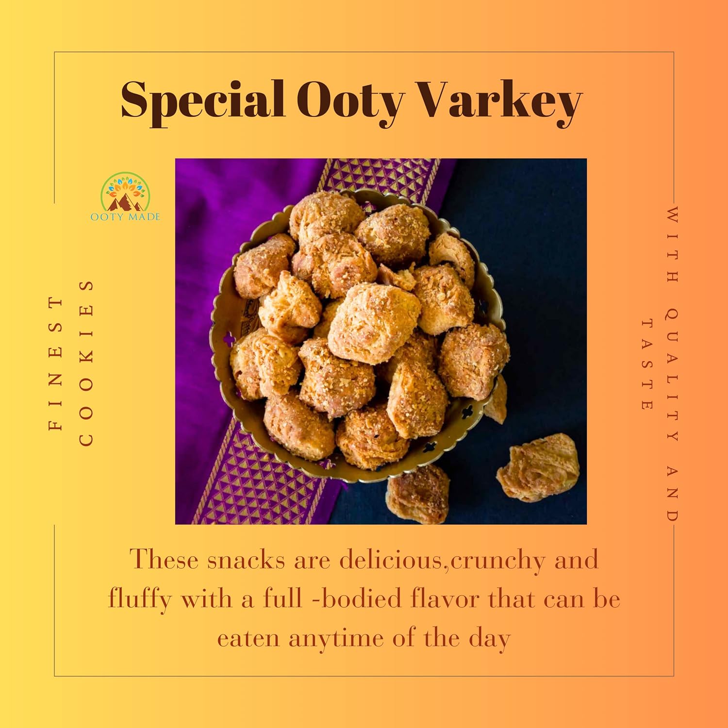 Ootymade Fresh Varkey - Delicious Homemade Cookies- Fresh and All Natural Biscuits - Tea Time Snack – Small 2kg OotyMade.com