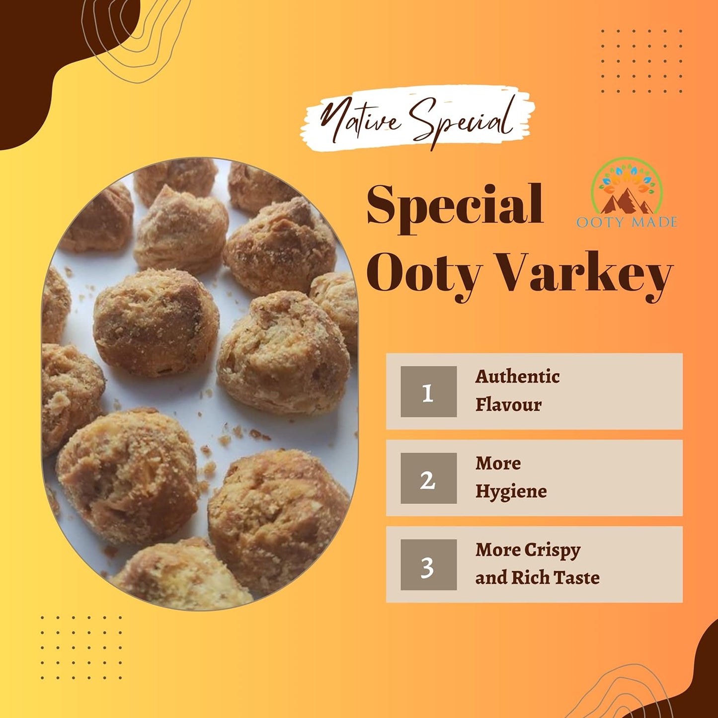 Ootymade Fresh Varkey - Delicious Homemade Cookies- Fresh and All Natural Biscuits - Tea Time Snack – Small 2kg OotyMade.com