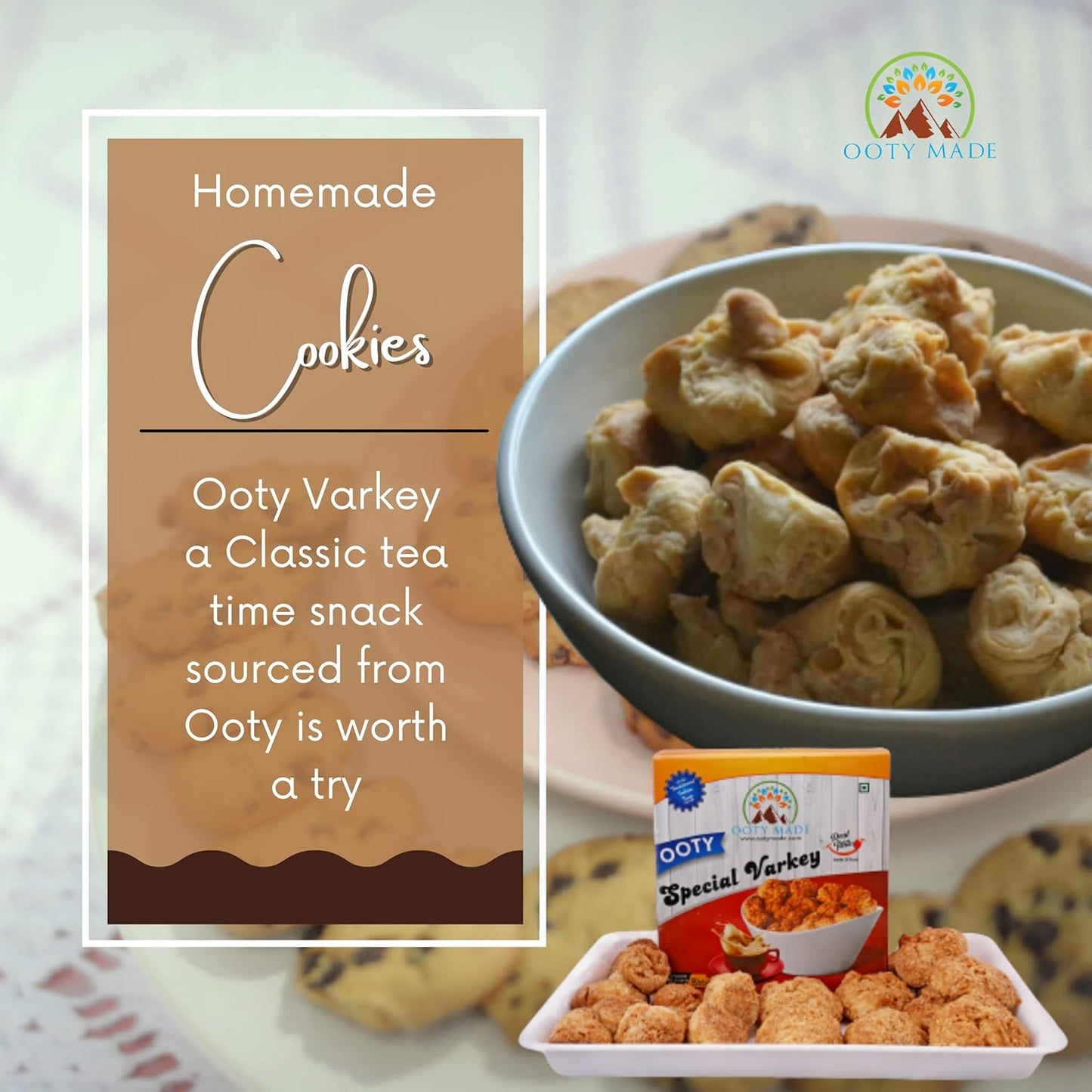 Ootymade Fresh Varkey - Delicious Homemade Cookies- Fresh and All Natural Biscuits - Tea Time Snack – Small 2kg OotyMade.com