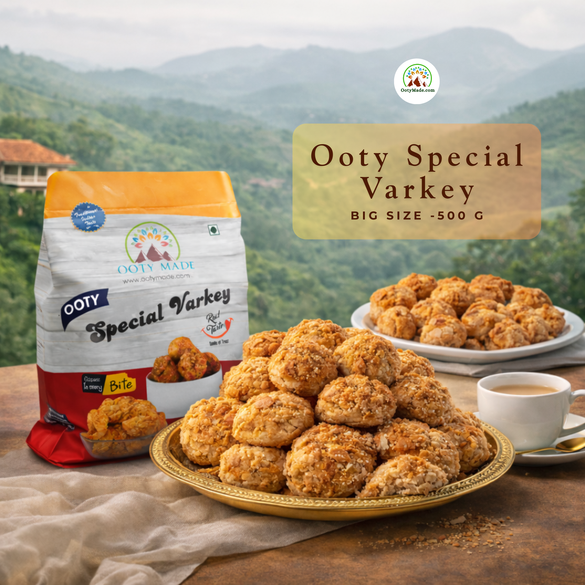 Ooty Varkey-Big 500 G- Original Ooty Varkey from Ooty Varkey Bakery, Perfect Tea Time Snacks Online OotyMade.com