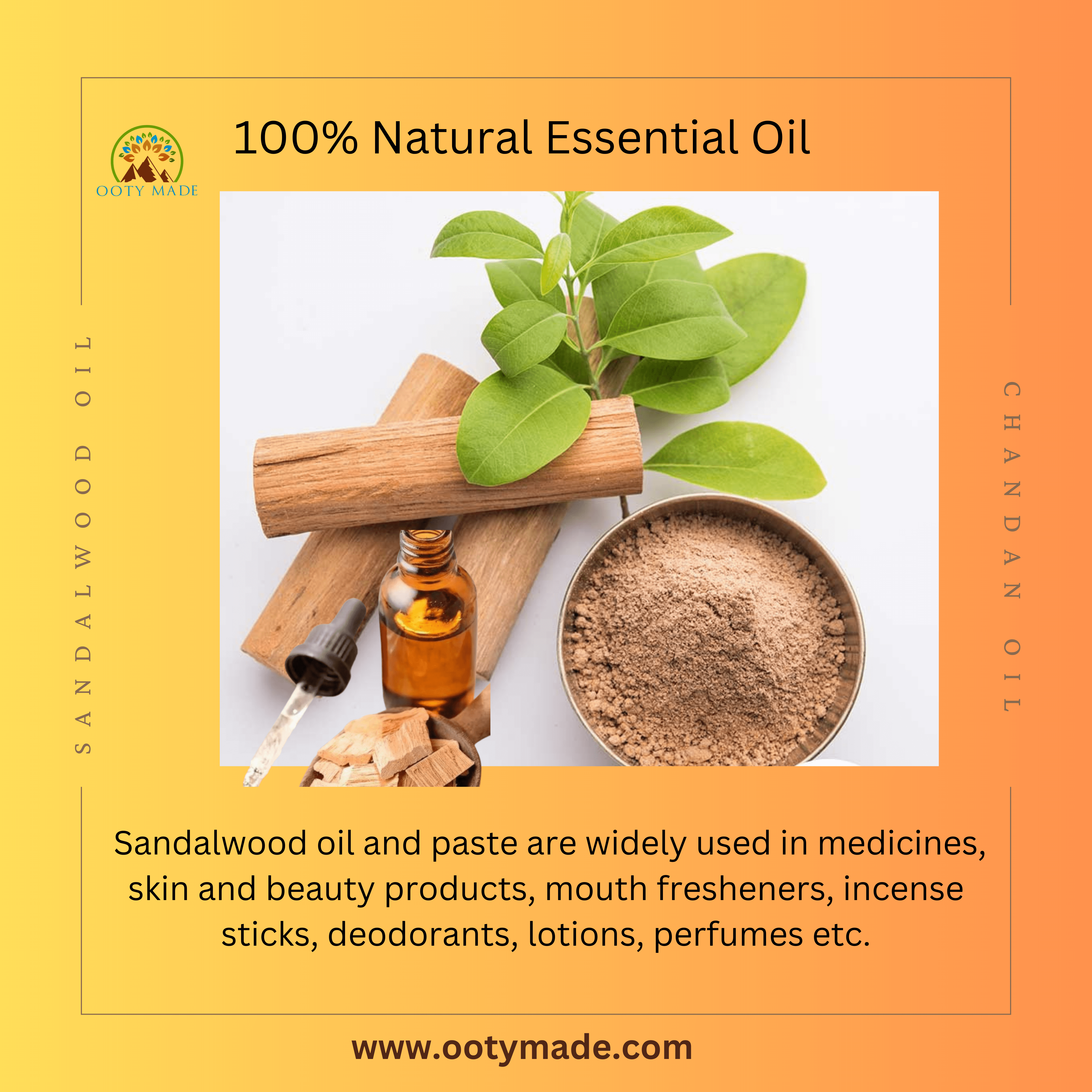 Sandalwood oil for beauty products