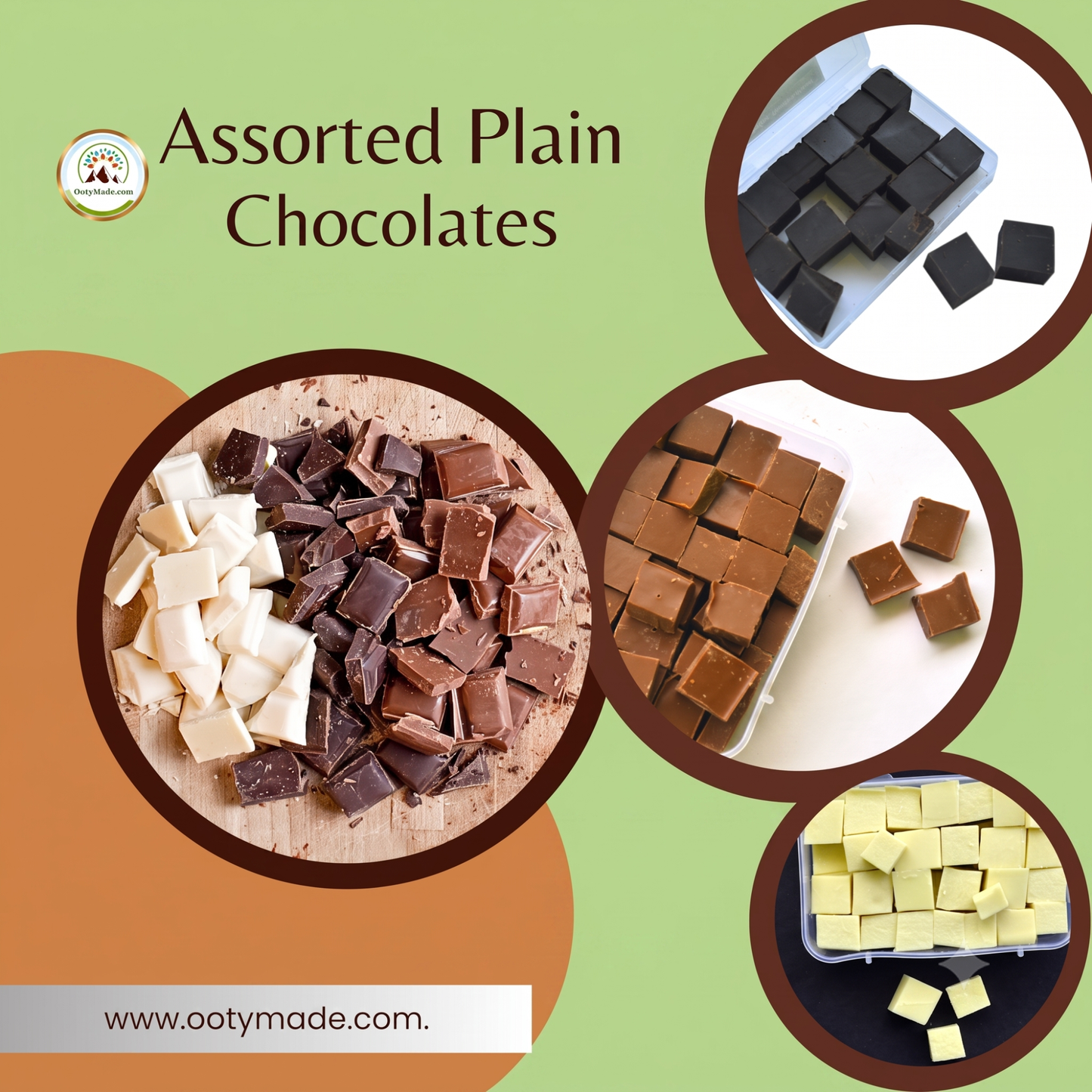 Ooty Assorted Chocolate Box — Dark, Milk & White | Handmade Nilgiris | OotyMade
