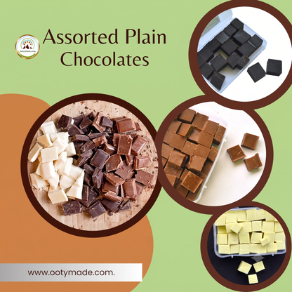 Ooty Assorted Chocolate Box — Dark, Milk & White | Handmade Nilgiris | OotyMade