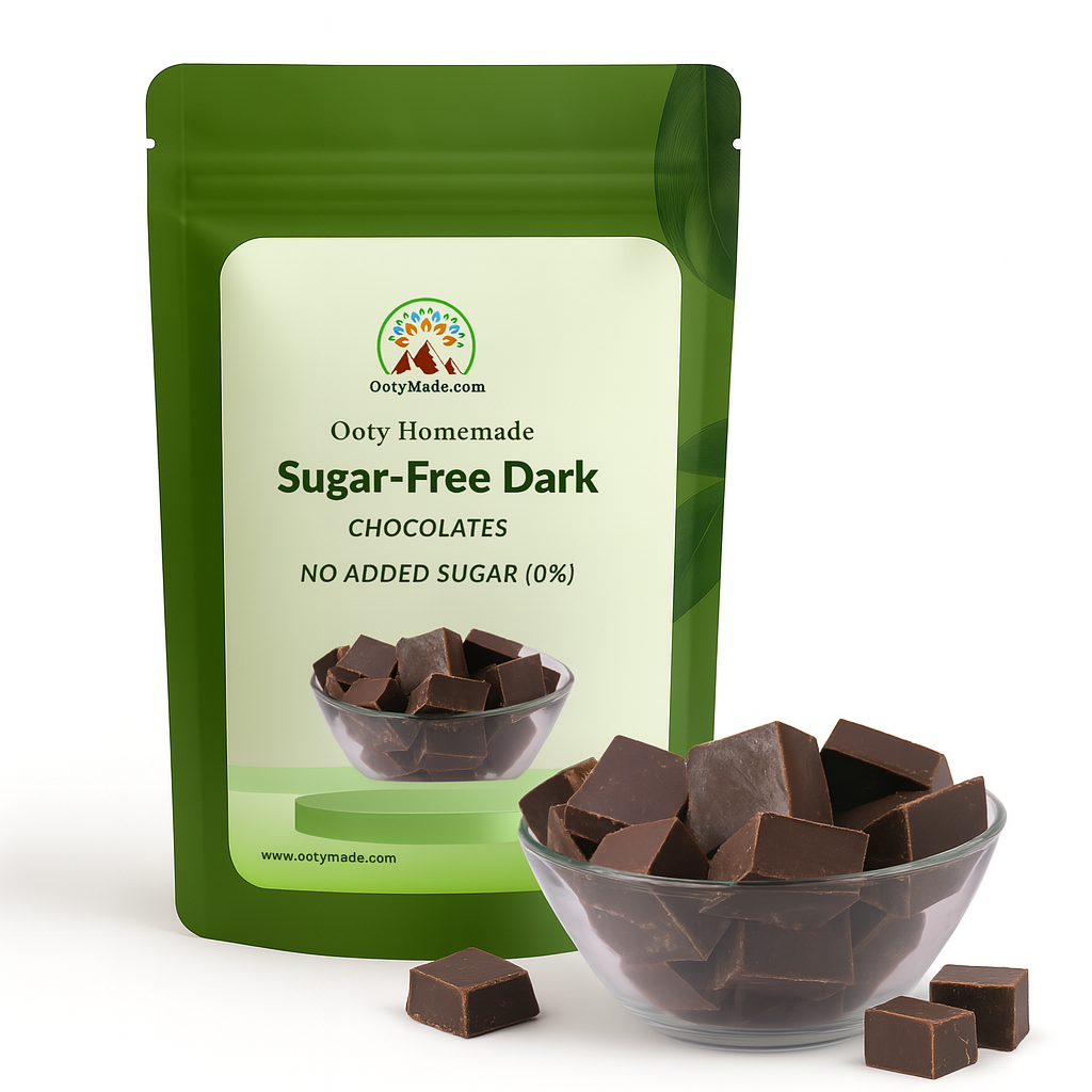 Ooty Homemade Sugar-Free Dark Chocolate | No Added Sugar, Healthy & Diabetic-Friendly Treat OotyMade.com