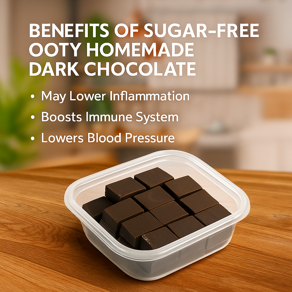 Ooty Homemade Sugar-Free Dark Chocolate | No Added Sugar, Healthy & Diabetic-Friendly Treat OotyMade.com
