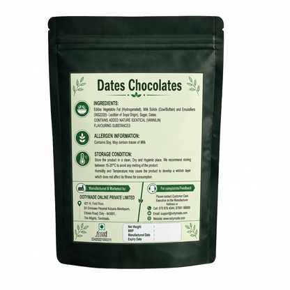 ooty dates chocolate pack back view nilgiris ootymade