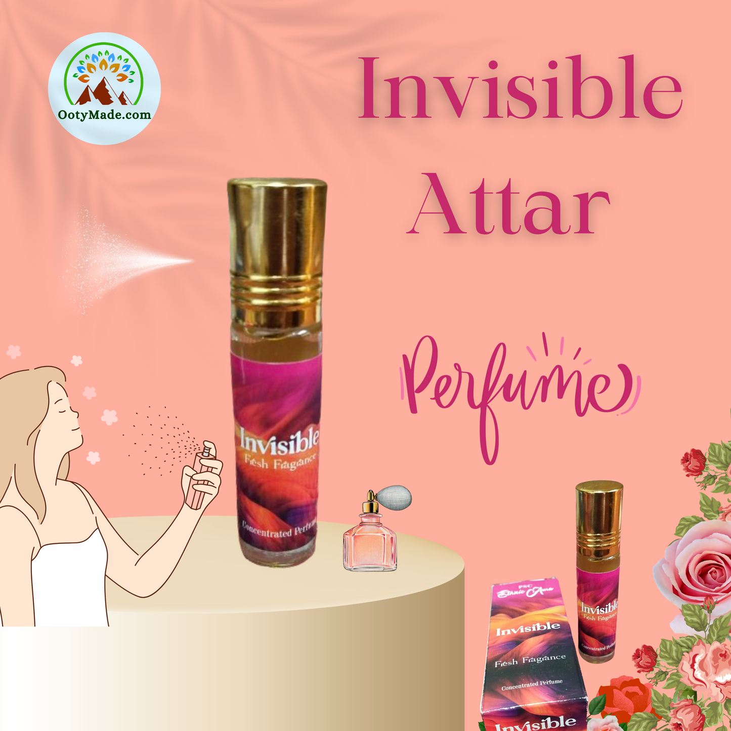 Invisible Attar Perfume Roll-On - The Best Attar Perfume OotyMade.com