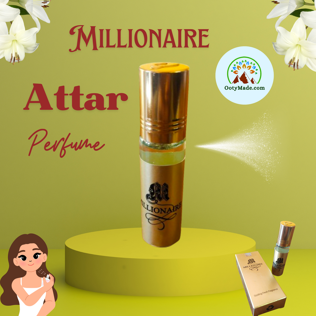 Millionaire Attar Perfume Roll On - Luxurious Scent in a Convenient Small Bottle OotyMade.com