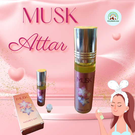 Musk Attar Perfume Roll On - Essence of Musk in Convenient Roll-On Bottle OotyMade.com