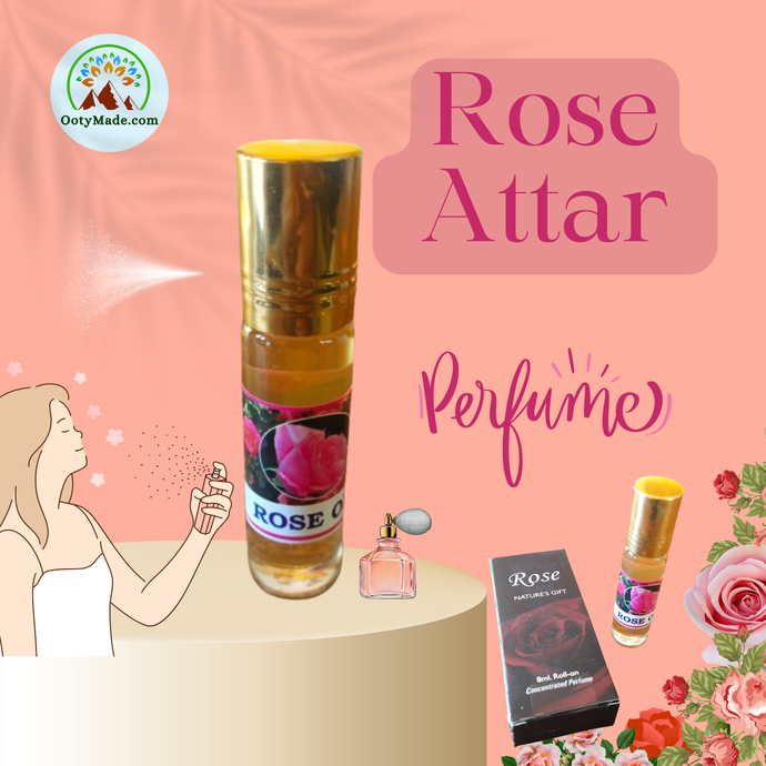 Rose Attar Perfume Roll On - Luxurious Scent in a Convenient Roll-On Bottle OotyMade.com