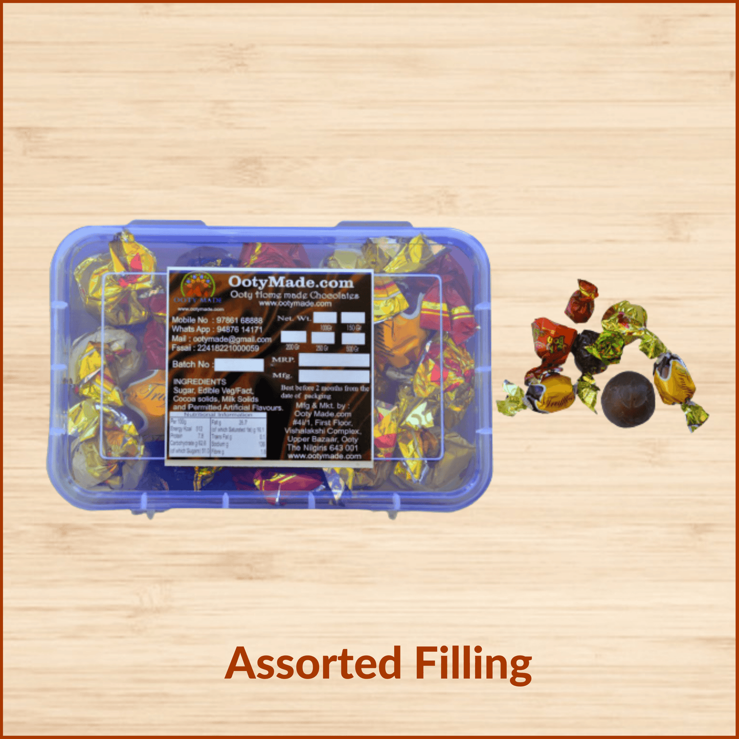 Assorted (Mix) Pack of Center Filling Chocolate OotyMade.com