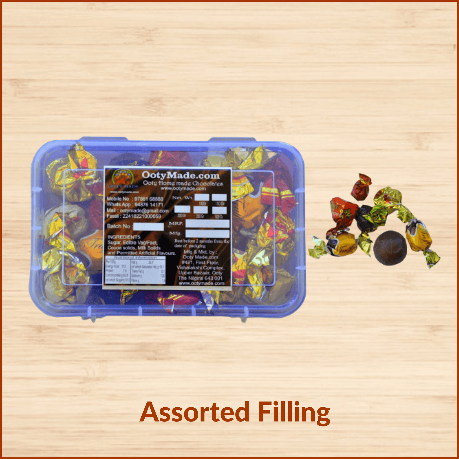 Assorted (Mix) Pack of Center Filling Chocolate OotyMade.com